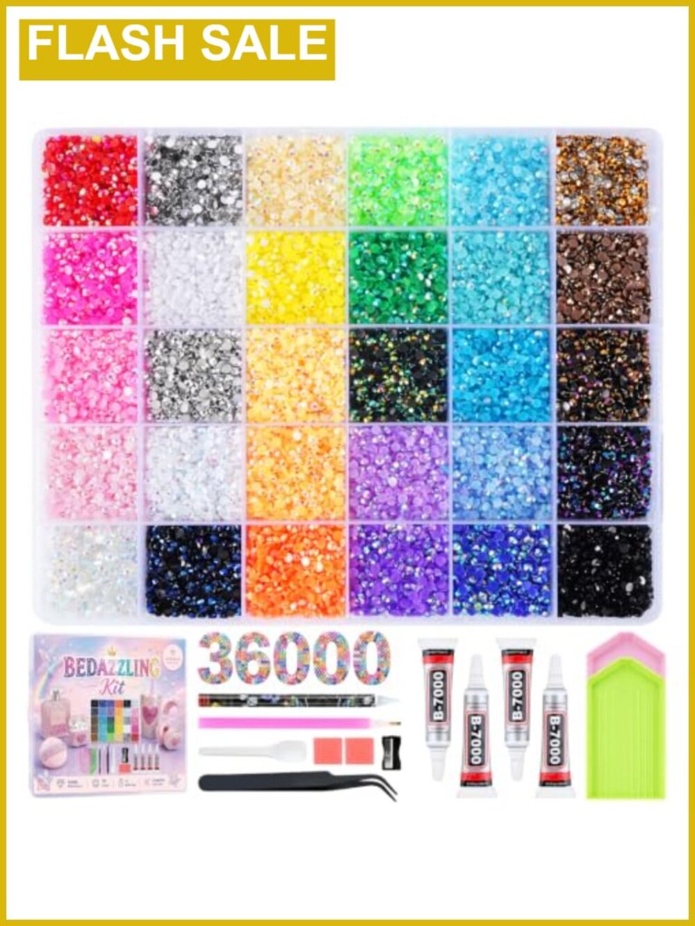 Resin Jelly Rhinestones Bedazzling Kit with Glue & Tools for DIY Crafts